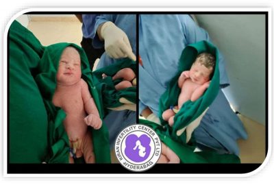 our Patients Mrs. and Mr. AS on the birth of their twin boys, who were conceived and born via our IVF and Surrogacy Program